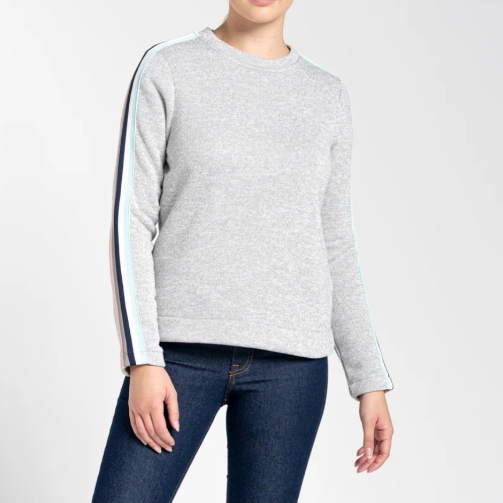 Craghoppers Pinalla Crewneck Light Gray Sweatshirt Womens Size XS